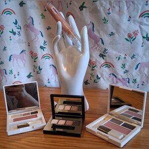 NWOT Lot Of 4 Clinique Estee Lauder Sharon C Cosmetic Beauty Shadow Blush Gloss